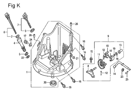 Fig-11 Diagram and Parts List for GCV160LA Type A2R Honda Engine