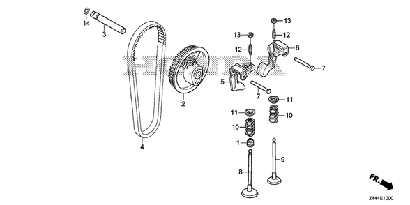 Camshaft Pulley Diagram and Parts List for EU2200IT (Type  AG)(EAMT-1000001 - 9999999) Honda Generator