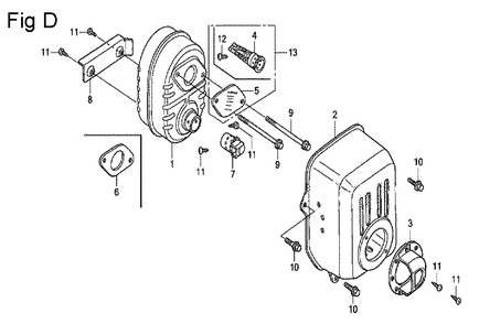 Fig-4 Diagram and Parts List for GS190A Type QBE Honda Engine