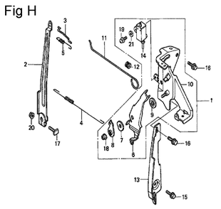 Fig-8 Diagram and Parts List for GC160 Type PXC Honda Engine