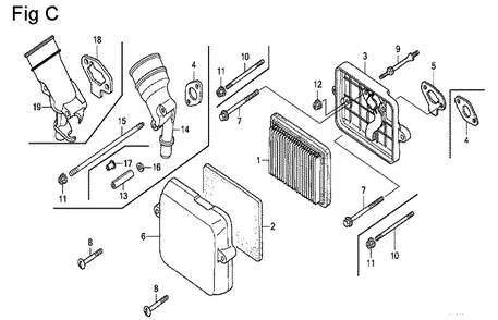 Fig-3 Diagram and Parts List for GX100U Type KRS2 Honda Engine