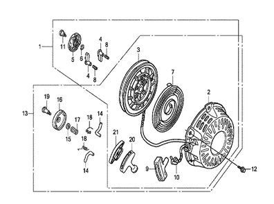 Fig-0 Diagram and Parts List for GX120T1 Type SIH Honda Engine