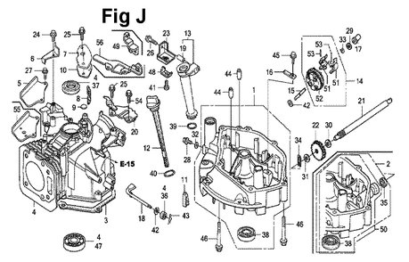 Fig-10 Diagram and Parts List for GXV160UH2 Type A1TT Honda Engine