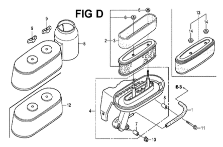 Fig-4 Diagram and Parts List for GXV160H2 Type N4N5 Honda Engine