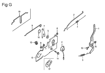Fig-7 Diagram and Parts List for GCV160LA Type S1M Honda Engine