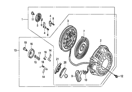 Fig-0 Diagram and Parts List for GX120T1 Type QMA4 Honda Engine