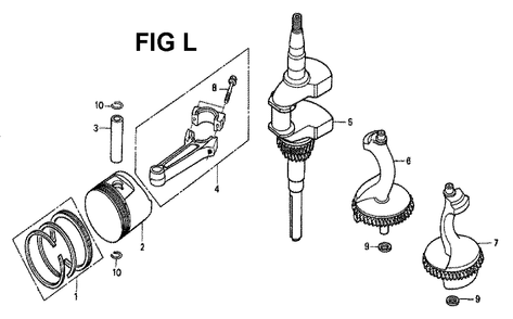 Fig-8 Diagram and Parts List for GXV340K2 Type DX3 Honda Engine