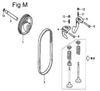 Fig-13 Diagram and Parts List for GC160 Type QHE Honda Engine