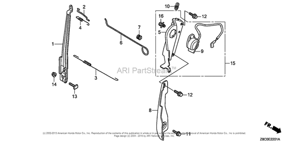 Control (2) Diagram and Parts List for GC190LA (typeQHAF)(GCAAA-1496157) Honda Engine