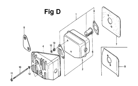 Fig-6 Diagram and Parts List for GXV120 Type N2T Honda Engine
