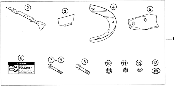 Mulching Kit Diagram and Parts List for H1011R (Type  SA)(MZAW-6000001 - 6100000) Honda Lawn Mower