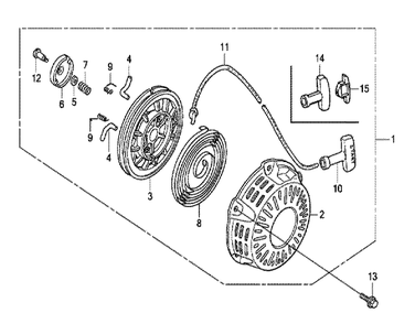Fig-0 Diagram and Parts List for GX120UT1 Type KRS4 Honda Engine