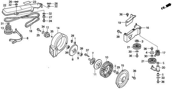 Part Location Diagram of 90343-892-000 Honda Nut, Self-Lock (6mm)