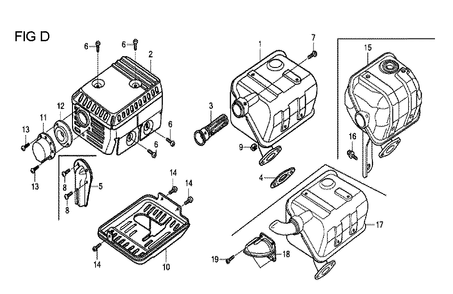 Fig-4 Diagram and Parts List for GX120T1 Type TX2 Honda Engine