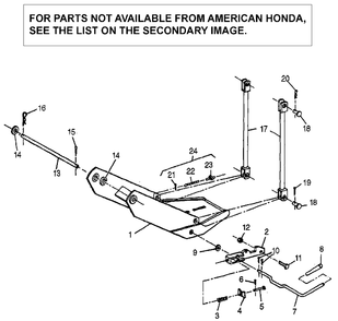 Front Quick-Hitch Kit (Qh752a-Qh5000) Diagram and Parts List for QH752 (Type  A)(QH5000 A) Honda Lawn Tractor Accessories