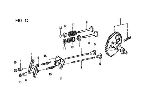 Fig-15 Diagram and Parts List for GX120T1 Type TX2 Honda Engine