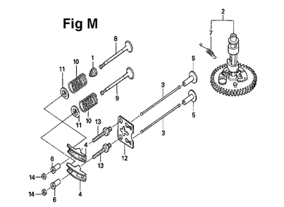 Fig-1 Diagram and Parts List for GXV160UH2 Type N4 Honda Engine