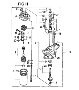 Fig-12 Diagram and Parts List for GXV120 Type SFSK Honda Engine
