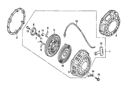 Fig-0 Diagram and Parts List for GX200U Type VXU1 Honda Engine