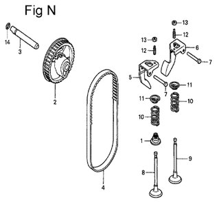 Fig-14 Diagram and Parts List for GC190A Type QHKF Honda Engine