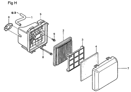 Fig-8 Diagram and Parts List for GSV190A Type A1AF Honda Engine