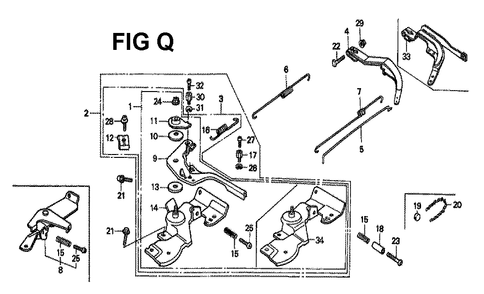 Fig-7 Diagram and Parts List for GX160K1 Type H1 Honda Engine