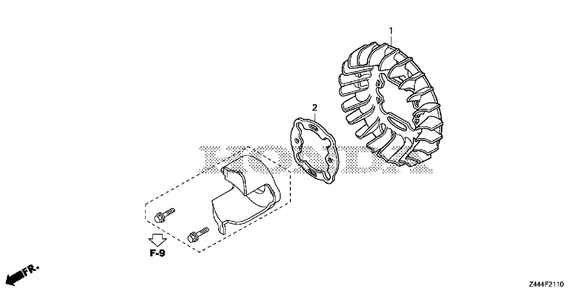 Cooling Fan Diagram and Parts List for EU2200IT (Type  A3)(EAMT-1000001 - 9999999) Honda Generator