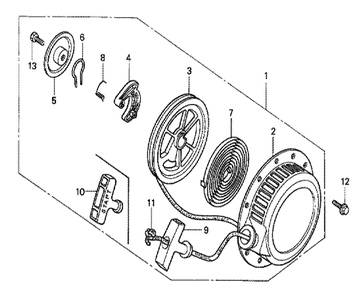 Fig-0 Diagram and Parts List for G100K2 Type S1 Honda Engine