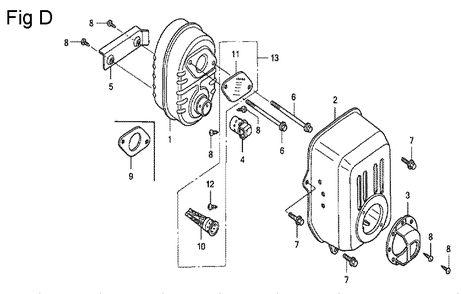 Fig-4 Diagram and Parts List for GC160 Type PHD Honda Engine