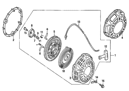 Fig-0 Diagram and Parts List for GX200U Type QX2 Honda Engine