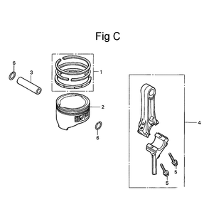 Fig-3 Diagram and Parts List for GC135 Type QHA Honda Engine