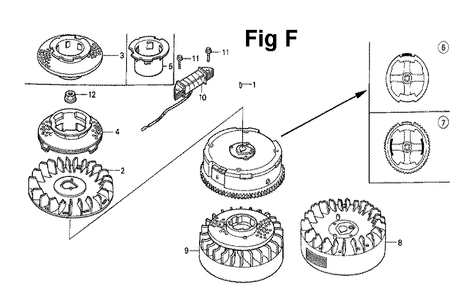 Fig-4 Diagram and Parts List for GXV160 Type N62 Honda Engine