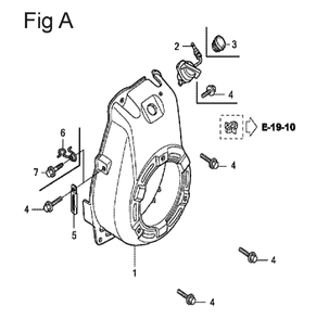 Fig-1 Diagram and Parts List for GX100U Type QAD Honda Engine