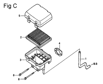Fig-3 Diagram and Parts List for GC160A Type VXR Honda Engine