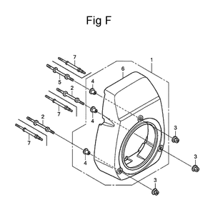 Fig-6 Diagram and Parts List for GC135 Type QHA Honda Engine