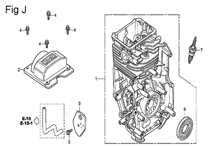 Fig-10 Diagram and Parts List for GC190A Type QHE Honda Engine