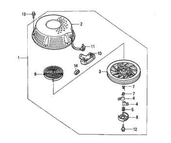 Fig-0 Diagram and Parts List for GXV340K1 Type DXE4 Honda Engine