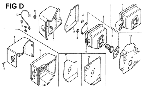 Fig-10 Diagram and Parts List for GXV160K1 Type SFL Honda Engine