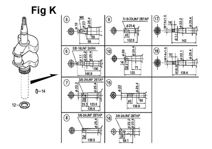 Fig-10 Diagram and Parts List for GXV160UH2 Type N1 Honda Engine