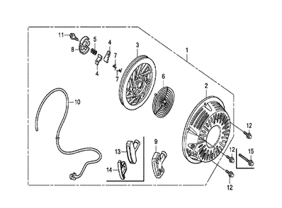 Fig-0 Diagram and Parts List for GX270T Type QHP1 Honda Engine