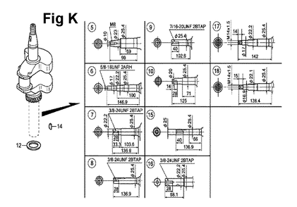 Fig-12 Diagram and Parts List for GXV160UH2 Type N45 Honda Engine