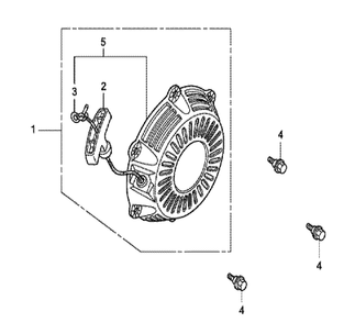 Fig-0 Diagram and Parts List for GX100U Type QBE Honda Engine