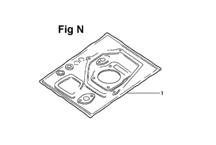 Fig-6 Diagram and Parts List for GXV270 Type DN Honda Engine