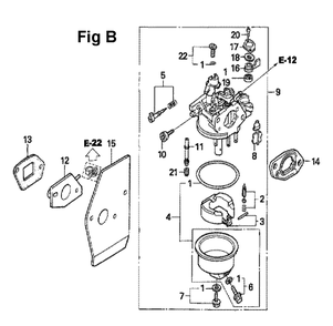 Fig-1 Diagram and Parts List for GXV160UA1 Type N1AH Honda Engine