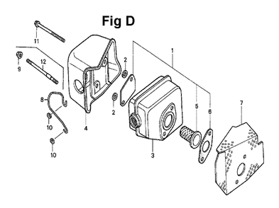 Fig-8 Diagram and Parts List for GXV140 Type N1S Honda Engine