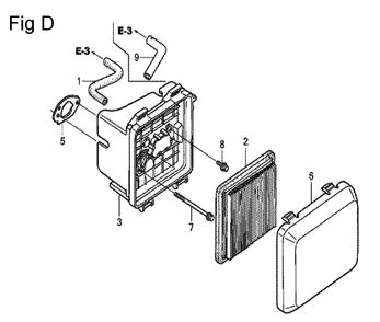 Fig-4 Diagram and Parts List for GCV160A Type S3A Honda Engine
