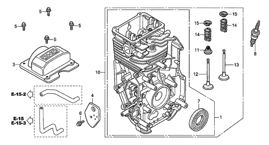 Fig-0 Diagram and Parts List for GC160 Type WME2 Honda Engine