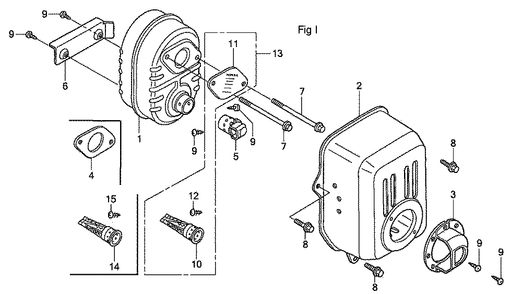 Fig-9 Diagram and Parts List for GC190A Type QHA Honda Engine