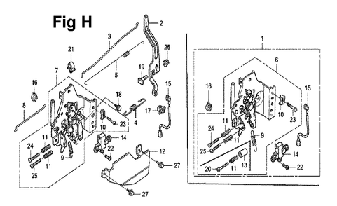 Fig-3 Diagram and Parts List for GXV160UH2 Type N5M Honda Engine