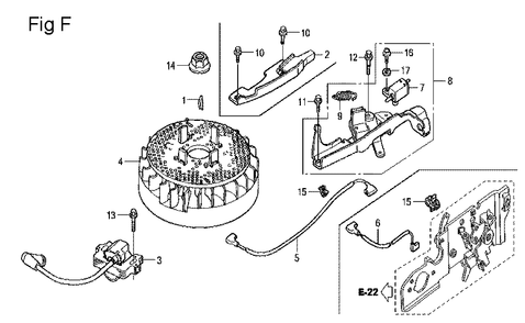 Fig-6 Diagram and Parts List for GCV160LE Type A2A9 Honda Engine